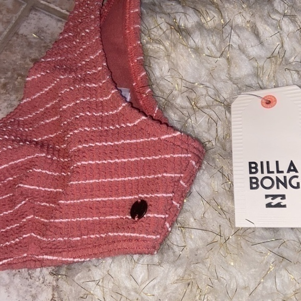 Billabong || NWT Summer High Bralette {Pink & White} - Picture 2 of 5